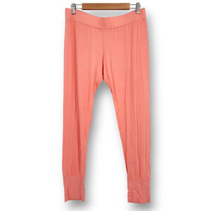 Michael Lauren Women's Lightweight Lounge Jogger Pants Orange Size Small